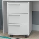 Ver imagem 2 de Gaveteiro para Escritorio Gamer 3 Gavetas e 4 Rodizios Branco B26 Novam Branco