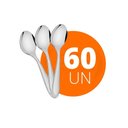 Ver imagem 2 de Kit - 60 Colheres de Sobremesa Luxo Laguna em Aço Inox Csitop - Tramontina