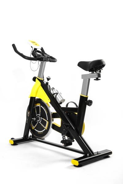 Bicicleta Spinning com Roda de Inercia de 8kg - Preto e Amarelo - 5