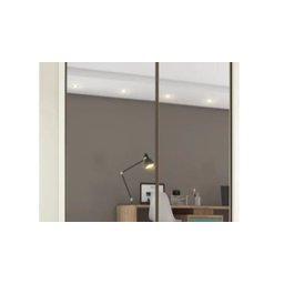 Guarda-Roupa Roupeiro Zurique 2 Portas Espelhada 100% Mdf Off-White - 3