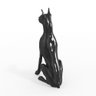 Escultura Decorativa Doberman em Resina Maciça Preto - Gran Belo - 7