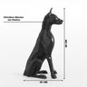Escultura Decorativa Doberman em Resina Maciça Preto - Gran Belo - 2