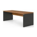 Ver imagem 5 de Mesa Escritório 1,70x0,70m s/Gavetas Workstart Nogal Sevilha/Preto 21474