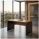 Ver imagem 3 de Mesa Escritório 1,70x0,70m s/Gavetas Workstart Nogal Sevilha/Preto 21474