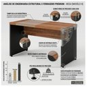 Ver mais imagens de Mesa Escritório 1,70x0,70m s/Gavetas Workstart Nogal Sevilha/Preto 21474