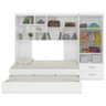 Quarto Infantil Chiara Guarda-roupa e Aéreo 2 Portas com Cama e Auxiliar Branco - Phoenix - 3