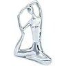 Escultura Mulher Yoga em Porcelana Prata Mart - 1