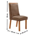 Ver imagem 4 de Mesa de Jantar Carolina 180cm Tampo MDF Vidro Canto Copo com 6 Cadeiras Carolina