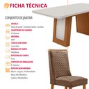 Ver imagem 7 de Mesa de Jantar Carolina 180cm Tampo MDF Vidro Canto Copo com 6 Cadeiras Carolina