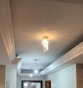 Ver imagem 3 de Lustre Acrílico Cristal Alto Brilho Redondo 30 Cm de Altura