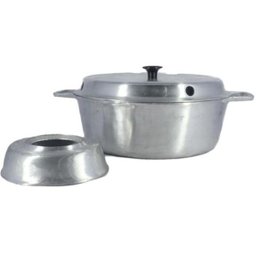 Forma de Bolo Pudim Aluminio Fundido Polido N 24 para chama de fogão - 1