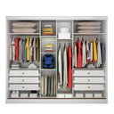 Ver imagem 2 de Guarda Roupa Sollo 3 Portas 6 Gavetas 1 Espelho Cor:branco