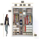 Ver imagem 3 de Guarda Roupa Sollo 3 Portas 6 Gavetas 1 Espelho Cor:branco