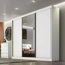 Ver imagem 4 de Guarda Roupa Sollo 3 Portas 6 Gavetas 1 Espelho Cor:branco