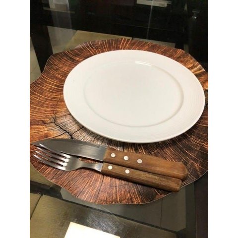 Kit de Jogo Americano Tronco de Arvore 35cm X 45cm 12 Uni.