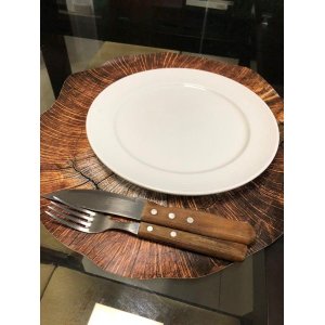 Kit De Jogo Americano Tronco De Arvore 35cm X 45cm 12 Uni.