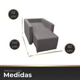 Poltrona Retrátil Cama Confortável de Linho Luiza - 5