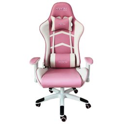Cadeira Gamer Mx5 Giratória Branco e Rosa Mymax - 1