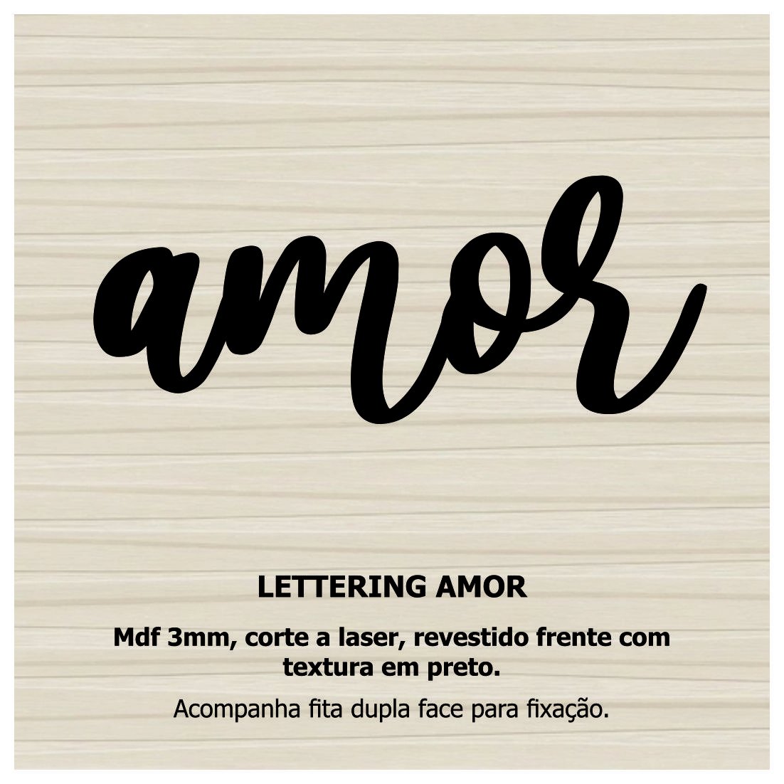 Lettering Amor Decorativos de Parede Mdf 27cm - 4