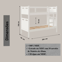 Ver imagem 2 de Beliche Cama Solteiro para Meninos Confortável Cor Branca