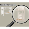 Beliche Cama Solteiro para Meninos Confortável Cor Branca - 5
