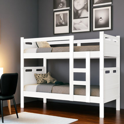 Beliche Cama Solteiro para Meninos Confortável Cor Branca