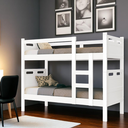 Ver imagem 1 de Beliche Cama Solteiro para Meninos Confortável Cor Branca