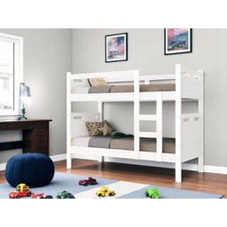 Beliche Cama Solteiro para Meninos Confortável Cor Branca - 2