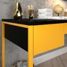 Mesa Escritório Moderna Davi Industrial Escrivaninha com 3 Gavetas 150x60 Amarelo - 7