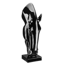 Ver imagem 1 de Escultura Estátua Decorativa Cabeça de Cavalo Grande 108cm:preto Brilho