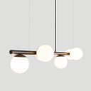 Ver imagem 4 de Lustre Pendente Figo com 6 Globos Esfera de Vidro - Preto - 6-2620-3