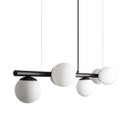 Ver imagem 3 de Lustre Pendente Figo com 6 Globos Esfera de Vidro - Preto - 6-2620-3