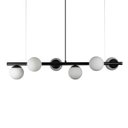 Ver imagem 1 de Lustre Pendente Figo com 6 Globos Esfera de Vidro - Preto - 6-2620-3