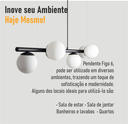 Ver imagem 7 de Lustre Pendente Figo com 6 Globos Esfera de Vidro - Preto - 6-2620-3