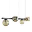 Ver imagem 3 de Lustre Pendente Figo 6 Globos Esfera de Vidro Âmbar - Preto - 6-2620-3-a