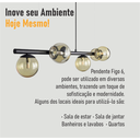 Ver imagem 7 de Lustre Pendente Figo 6 Globos Esfera de Vidro Âmbar - Preto - 6-2620-3-a