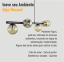 Ver imagem 7 de Lustre Pendente Figo 6 Globos Esfera de Vidro Âmbar - Preto - 6-2620-3-a