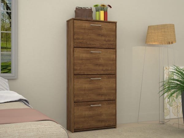 Sapateira Anne 4 Portas Rustico MiraRack - 3
