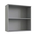 Ver imagem 4 de Armário Aéreo para Cozinha 2 Portas 80cm Americana Cinza Crystal