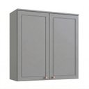 Ver imagem 2 de Armário Aéreo para Cozinha 2 Portas 80cm Americana Cinza Crystal