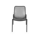 Ver imagem 3 de Cadeira Una Empilhável sem Braço Preta Base Fixa