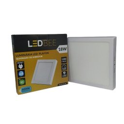 Plafon LED Sobrepor Quadrado 18W Branca LEDbee - 1 Plafon LED Sobrepor Quadrado 18W Branca LEDbee - 1