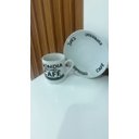 Ver imagem 4 de Xicara para café ou chá com pires frase bom dia de porcelana HAUSKRAFT cj 12 PCS 90ML na caixa