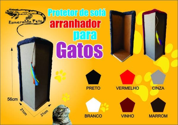 Protetor de Sofá Arranhador para Gatos - Preto - 4