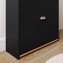 Ver imagem 7 de Sapateira Vertical 12 Pares Calçados Unissex Prateleira Gavetas Basculante Preto/cinamomo - Rpm