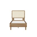 Ver imagem 4 de Cama Solteiro com Cabeceira Telada e Pé Madeira Maciça 102cm Oslo Marrom/Hanover