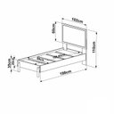 Ver imagem 3 de Cama Solteiro com Cabeceira Telada e Pé Madeira Maciça 102cm Oslo Marrom/Hanover