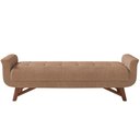 Ver imagem 3 de Puff Recamier Decorativo com Pés em Madeira 160 Cm Itália P05 Bouclê Bege - Lyam Decor