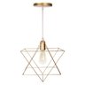 Pendente decorativo de teto estrela luminária dourada - 1