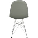 Ver imagem 4 de Kit 4 Cadeiras Charles Eames Botonê Eiffel Base Metal Cromado - Cinza